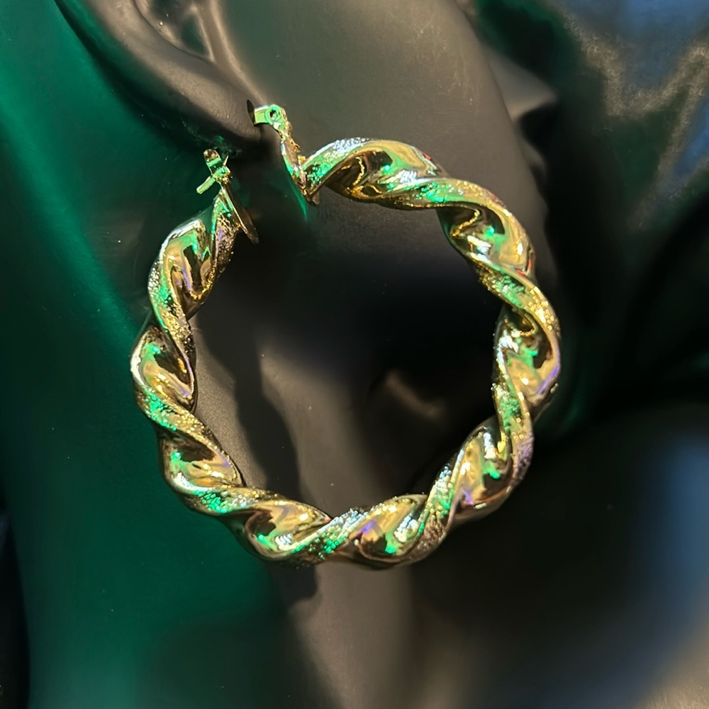 Gold Spiral Earrings
